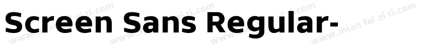 Screen Sans Regular字体转换